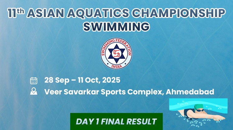 11th Asian Aquatics Championship Swimming 2025 - Day 1 Final Result